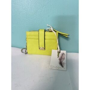 WOMEN'S JESSICA SIMPSON Neon Green ZIP AROUND/SNAP WALLET